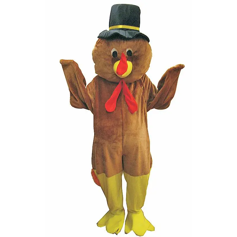 Dress Up America 474-Unisex Adult Turkey Coordinated Costume Set - Soft Flame-Retardant Polyester Full Jumpsuit, Gloves Included, Men's Special Occasion Attire for Thanksgiving