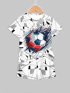 Trendy Anime Character Set! Unique Printed Short Sleeve + Shorts, Cool and Attractive, Casual Fitted Style