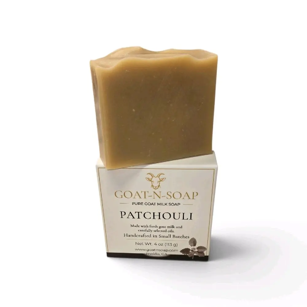 Patchouli Goat Milk Soap - Farm Fresh,  Fragrance Oil-Free for Grounding, Moisturizing, Natural Skincare, 4 oz Bar