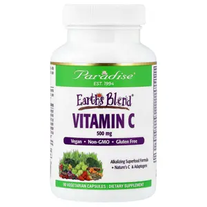 Paradise Herbs Earth's Blend®, Vitamin C, 90 Vegetarian Capsules