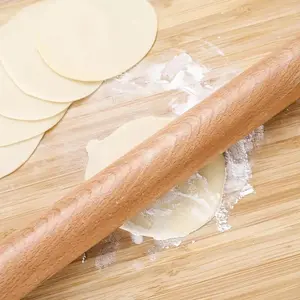 Wooden Rolling Pin, 1 Count Solid Wood Rolling Pin for Dumpling and Noodle Making, Kitchen Baking Tool for Pressing and Shaping Dough, Baking Utensils Supplies, Kitchenware, Home Baking Supplies, Baking Accessories