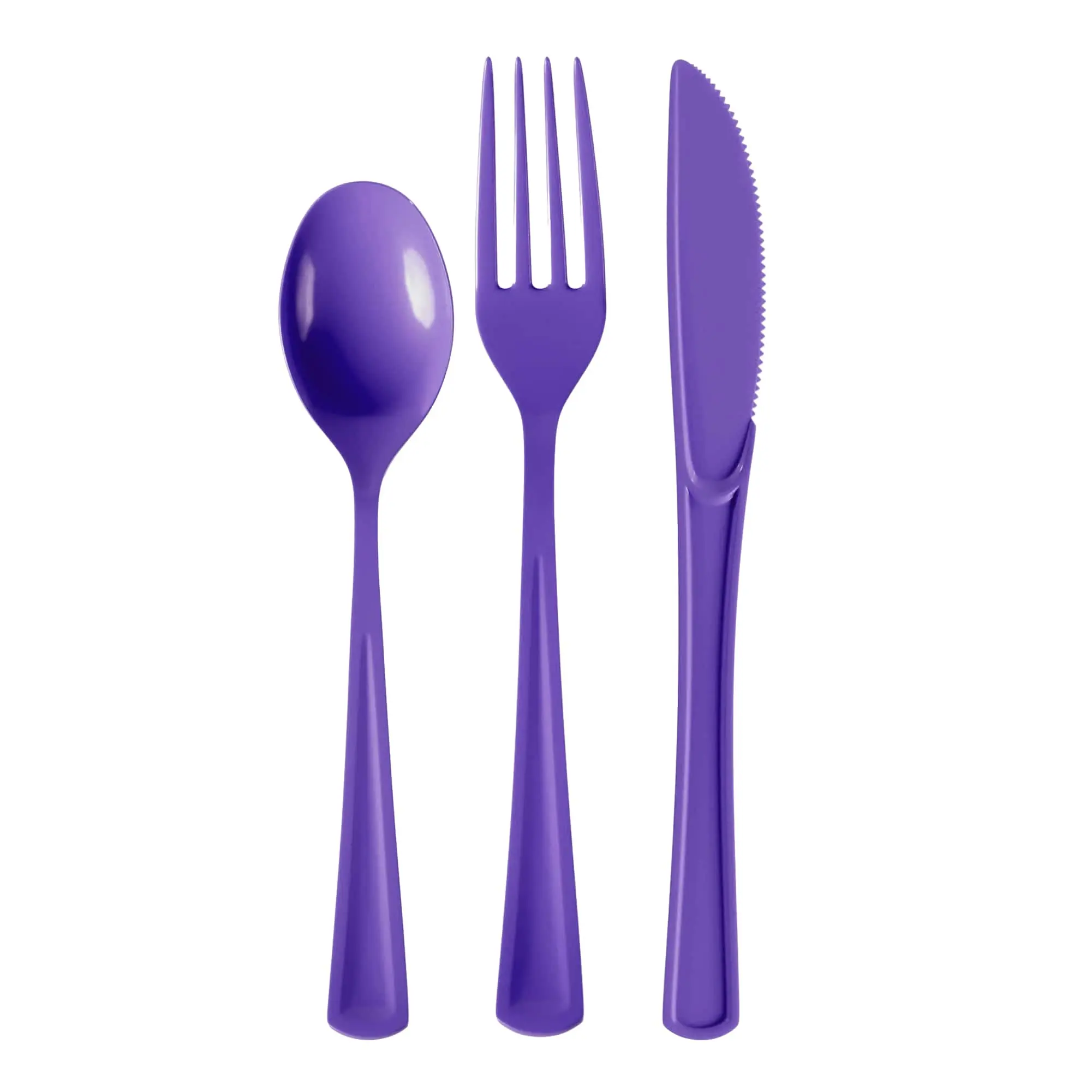 Heavy Duty Purple Cutlery Combo | 7.5 in. | 24 Count
