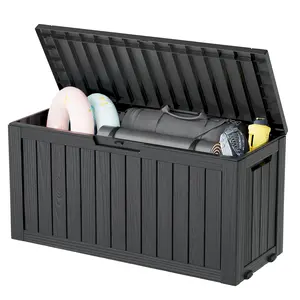 72-Gallon Storage Bin, Resin Material, Waterproof & UV-Resistant, Organizer for Garage, Warehouse, and Patio