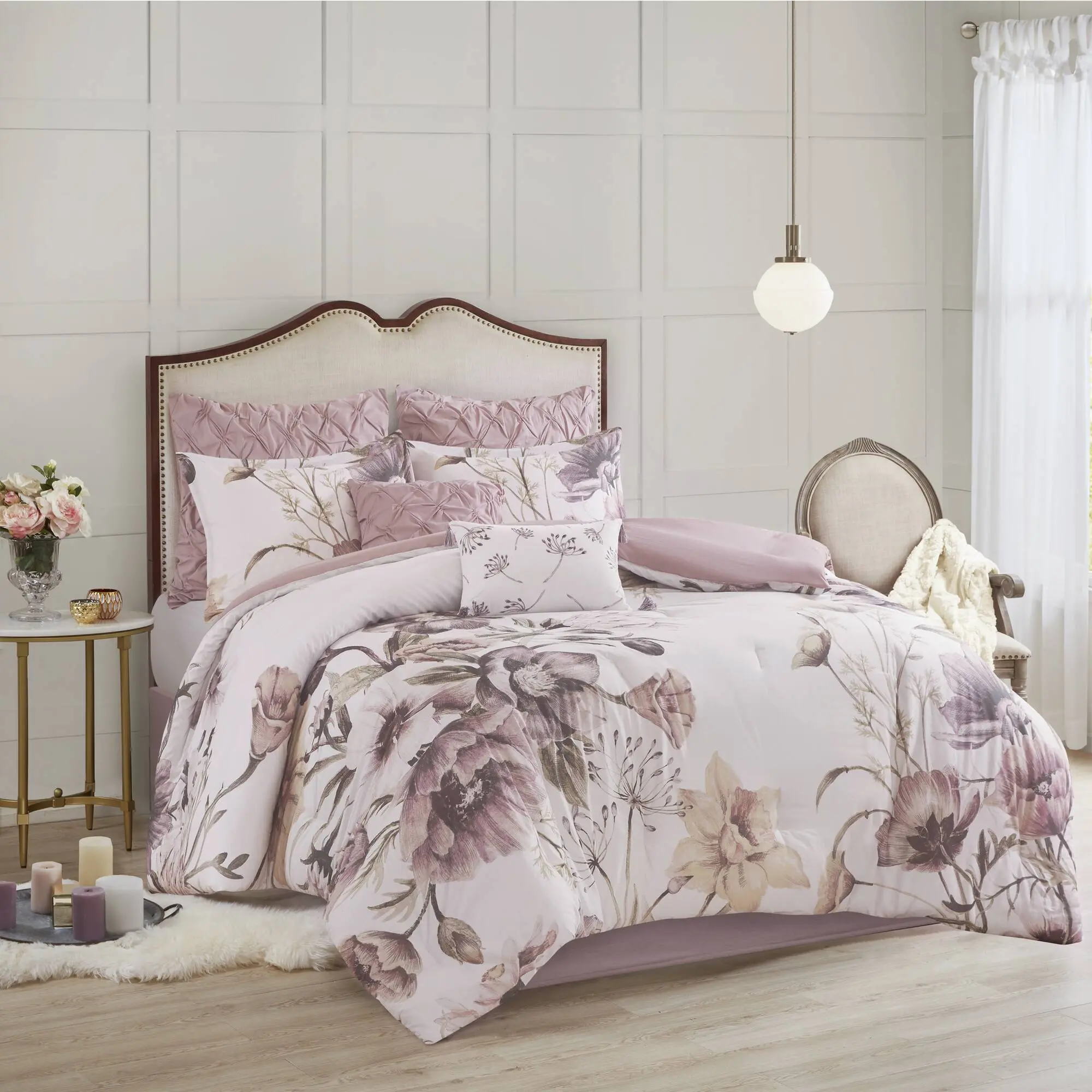 8-Piece Cotton Printed Bed Comforter Set - Decorative Bedding Set for Bedroom Use