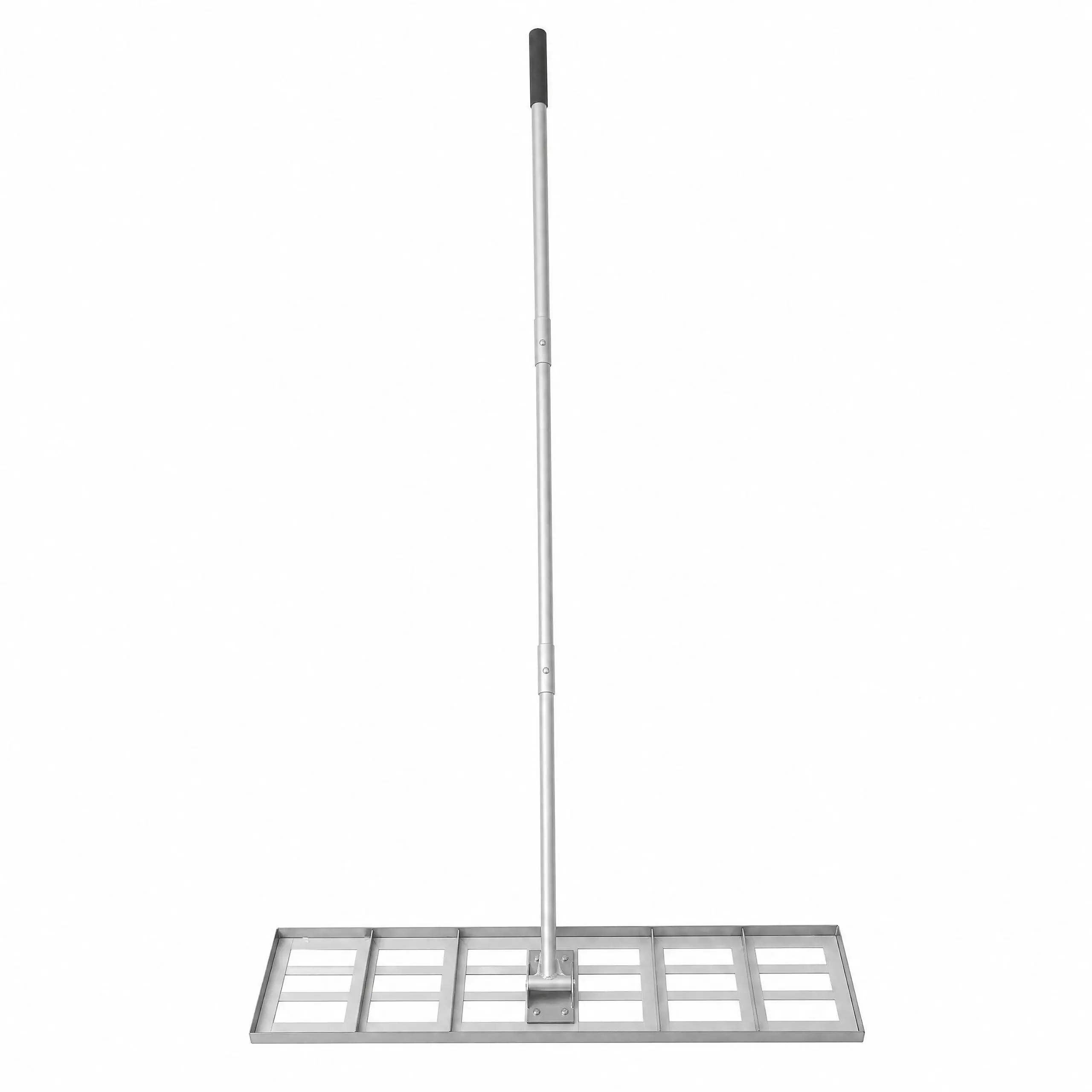 Heavy-Duty Stainless Steel Lawn & Yard Leveling Rake with Leveling Plate, 48x12in for Topsoil/Sand