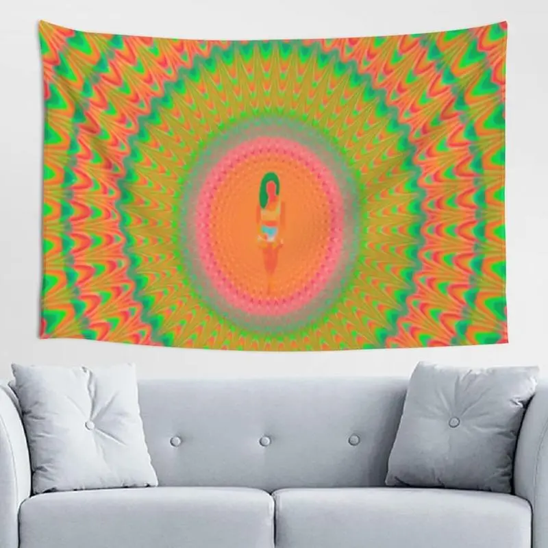 Jhene Aiko Singer Trip Light Wall Tapestry, Polyester Wall Decor with Size Options, Hand Washable for Bedroom & Living Room Home Decor