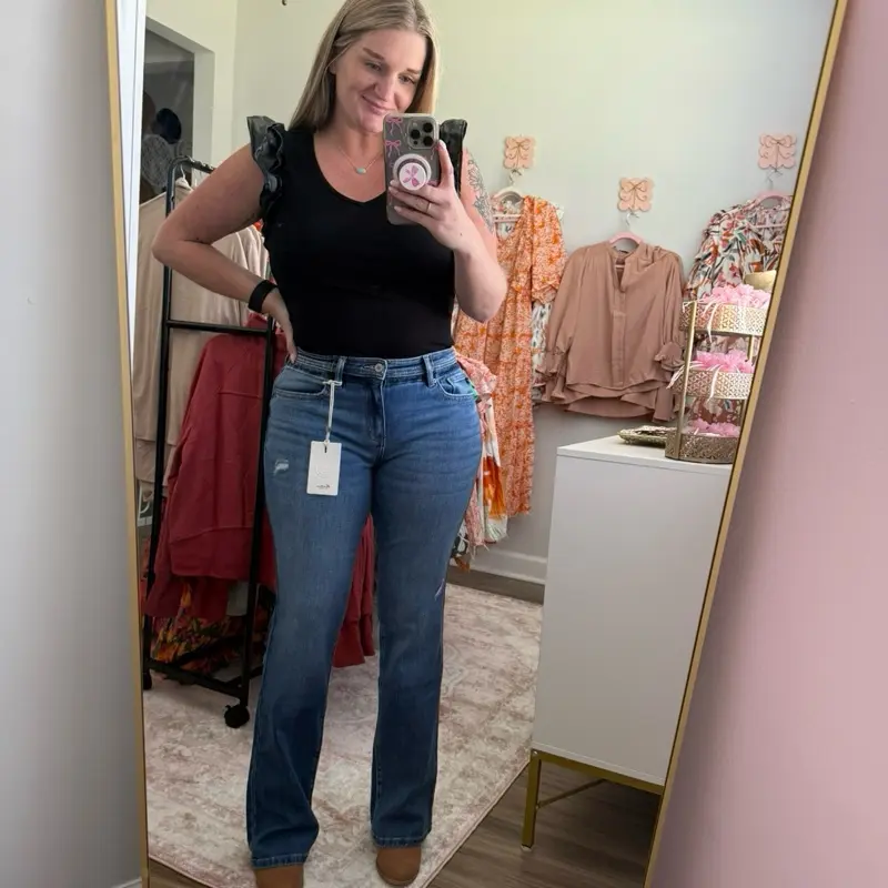 Kan Can Midrise Bootcut Jeans - Classic Denim Fit for Everyday Wear