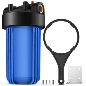 SimPure Whole House Water Filter Housing (DB10P), 10" x 4.5" Sediment Carbon Cartridge Universal Housing Pre-Filtration System for Well City Water 1" NPT Port