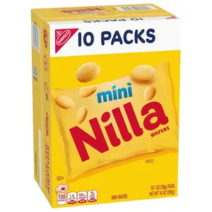NILLA Wafers Mini Cookies, Vanilla Wafers, 10 Snack Packs