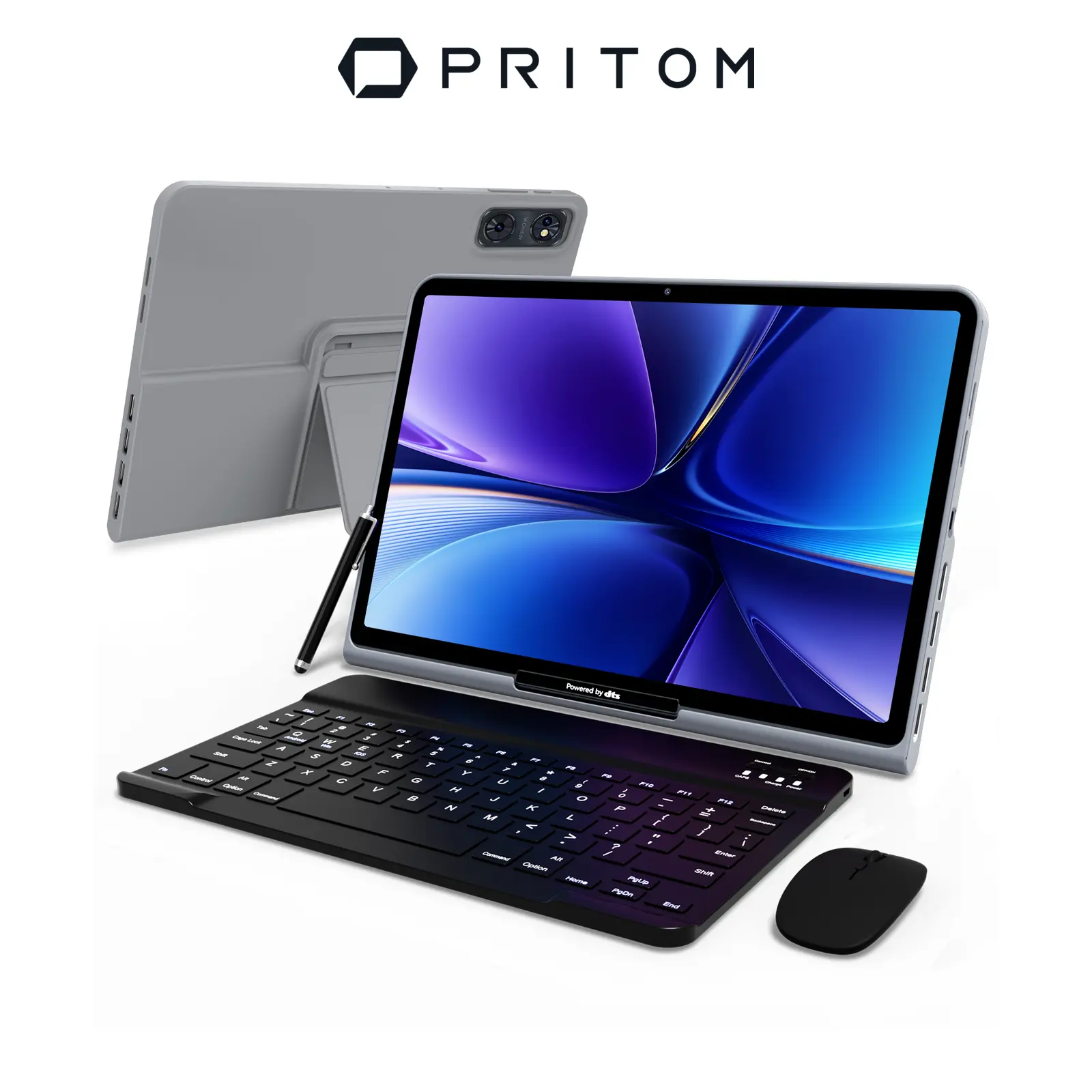 PRITOM 13.4 Inch Large Screen Tablet and DigitalPhoto Frame 2 in 1 Anti Glare Display DTS Audio 8 SpeakerSurround Sound Long Battery Life Home EntertainmentTablet