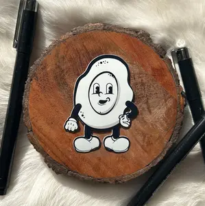 Eggie - Vinyl stickers, Durable, adhesive, decorative, versatile, waterproof, vibrant, Laptop sticker, car window sticker, water bottle decal, wall decor, notebook embellishment, skateboard design.