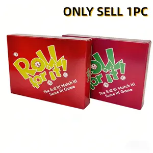 Roll for It! Quick Dice Rolling Luck & Strategy Game for 2-4 Players, Fast Family Board Game Night Fun, Tabletop Games, Includes Vibrant Dice and Illustration Cards