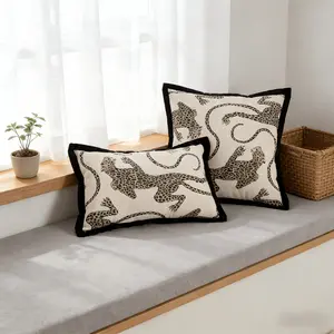 Luxury and Leopard Print Pillowcase, Soft Edge Design, Versatile for Living Room and Bedroom, Outdoor Garden Decorative Cushion Covers, Available in 30x50cm and 45x45cm