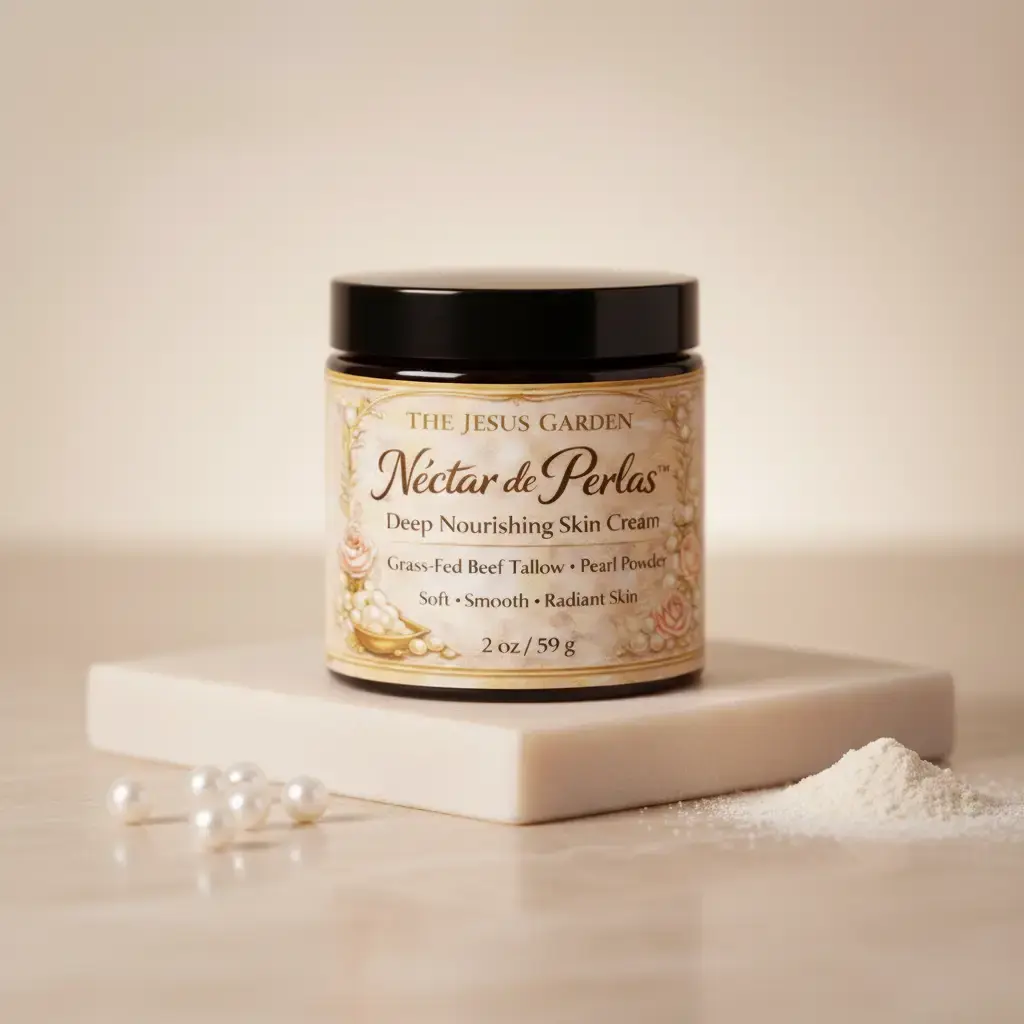 Nectar of Pearls Moisturizer and Deep Nourishing Skin | Natural Face Cream with Korean Rice Powder | Nectar of Pearls | Beef Tallow