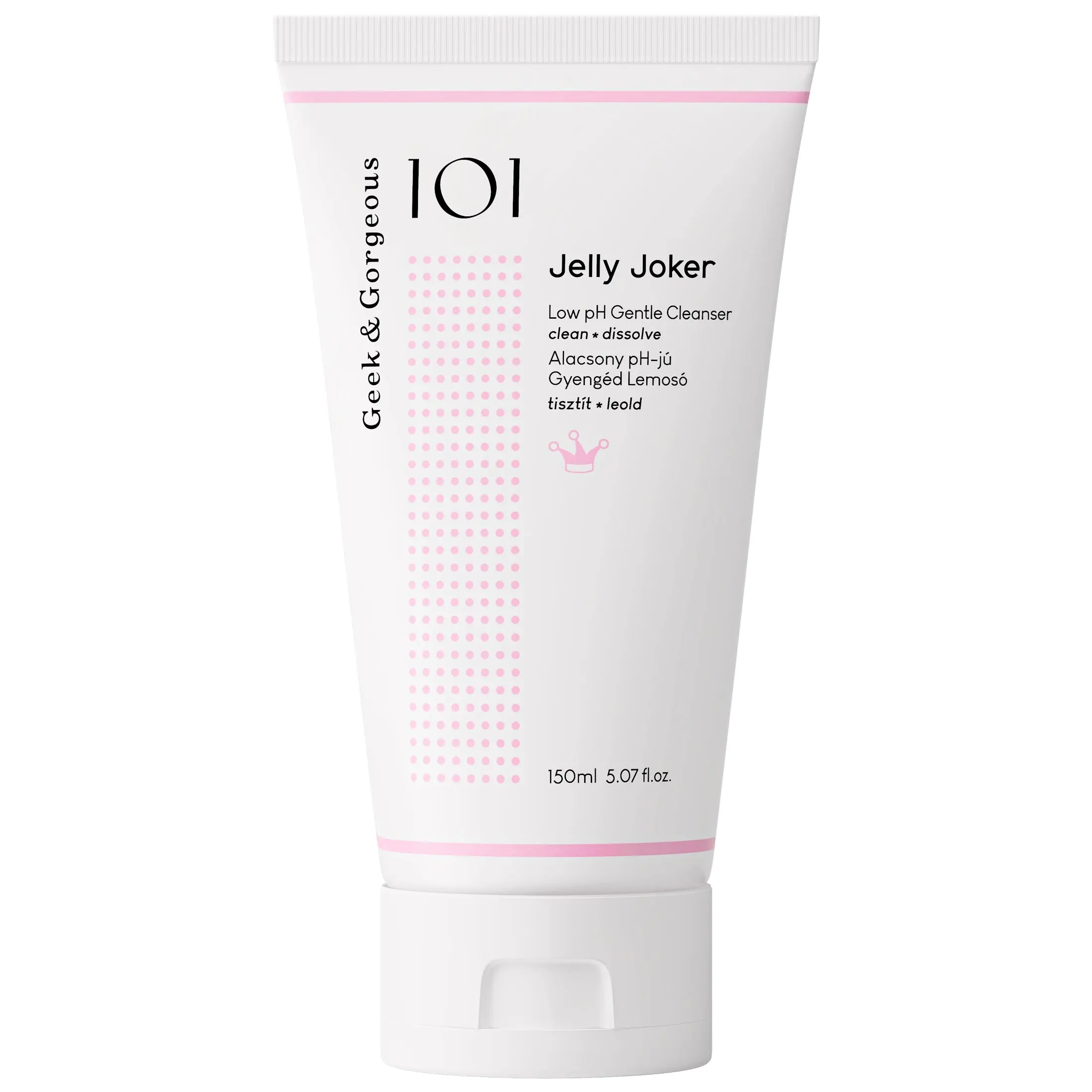 GEEK & GORGEOUS Jelly Joker Gentle Jelly Gel Facial Cleanser - Vegan, Cruelty-Free, Gluten-Free, Low pH, Hydrating, Non-Foaming Water-Soluble Makeup Remover Water for Sensitive Skin, 5.07 oz Face Wash Cleansing Product