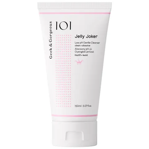 GEEK & GORGEOUS Jelly Joker Gentle Jelly Gel Facial Cleanser - Vegan, Cruelty-Free, Gluten-Free, Low pH, Hydrating, Non-Foaming, Water-Soluble Daily Makeup Remover Water for Sensitive Skin, 5.07 oz (Dissolve Clean Formula)