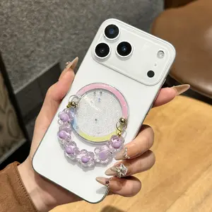 1 Pack Fashionable Circular Semi-Transparent Color Bead Series Ring Buckle for Phone Chassis Brackets-hn1230-1