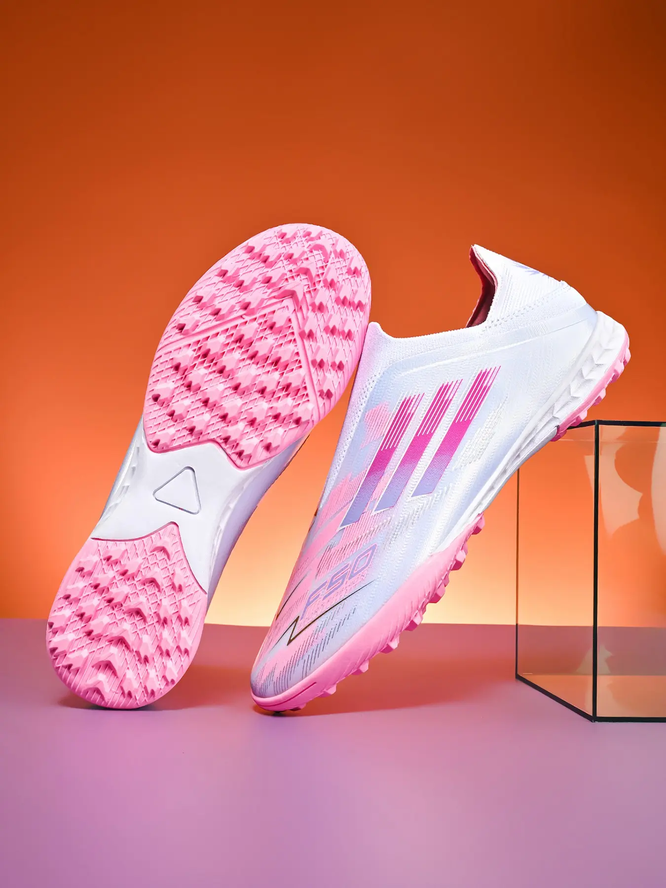 European Cup F50 Football Shoes Football Cleats Football Boots for Men and Women, Nails Lawn Match Youth Training, High School Students Professional Sports Shoes Soccer Cleats