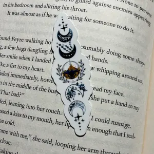 Stars and Moon Fantasy Sticker | Waterproof Bookish Sticker | Celestial Reader Sticker | Book Lover Aesthetic Sticker