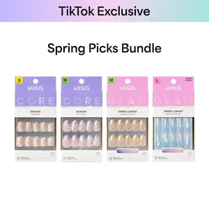 [TikTok Exclusive] KISS Press On Glue Nails Bundle - Spring Picks