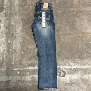 Mens Western Blue Slim Bootcut Jeans - Slim Fit Design, Ideal for Casual Wear, Versatile for Men - Trouser, Menswear