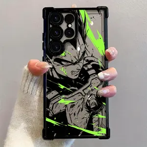 Hot-Blooded Warrior DBZ Mobile Phone Case Compatible with Samsung Galaxy S25 S24 S23 S22 S21 FE Ultra Plus 4G 5G Anti-Fall Transparent Soft Back Cover