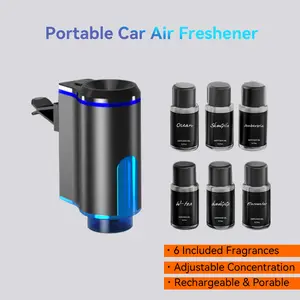 Car Essential Oil Diffuser, Aromatherapy Air Freshener, Mini Portable Cold Mist Diffuser for Car Home Office Bedroom, Car Interior Diffusers ()
