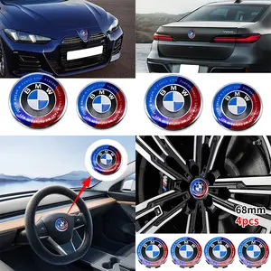 Bmw 7-Piece Badge Kit for G20 G30 X3 X5 F30 Models, 56/68mm Wheel Cap + Steering + 72/81mm Front Rear Emblems, Custom Style Accessories