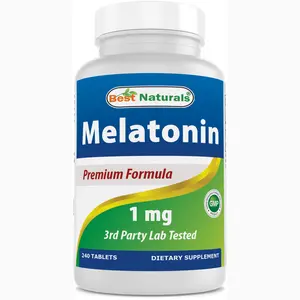 Best Naturals Melatonin 1 mg 240 Tablets - Fast Dissolved for early effectiveness - Helps Promote Relaxation and Sleep - Wake up Refreshed and Revitalized