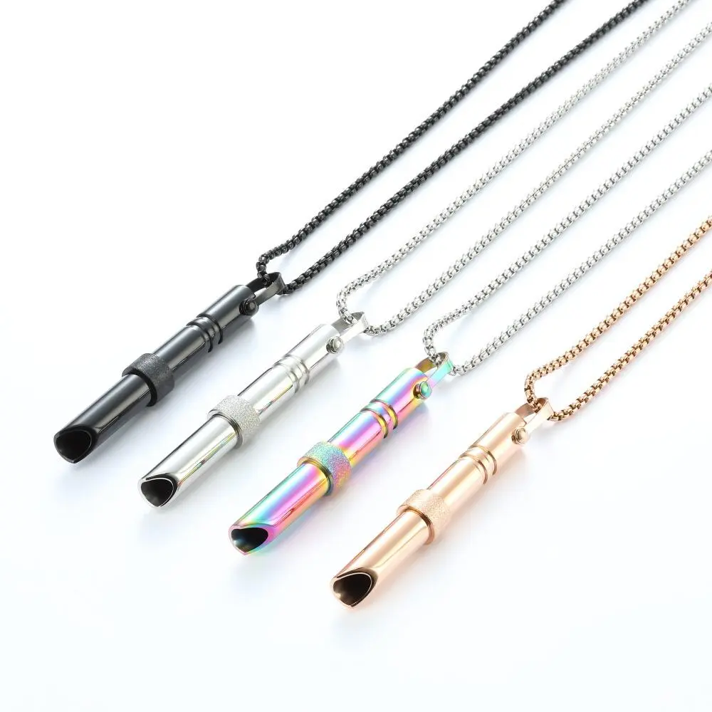 Breathing Necklace for Anxiety Relief, Quit Smoking Tools, Breathe Easy Necklace, Stop Smoking Aids Breathlace Necklace, Mindful Breathing Spinner Whistle Necklace Meditation