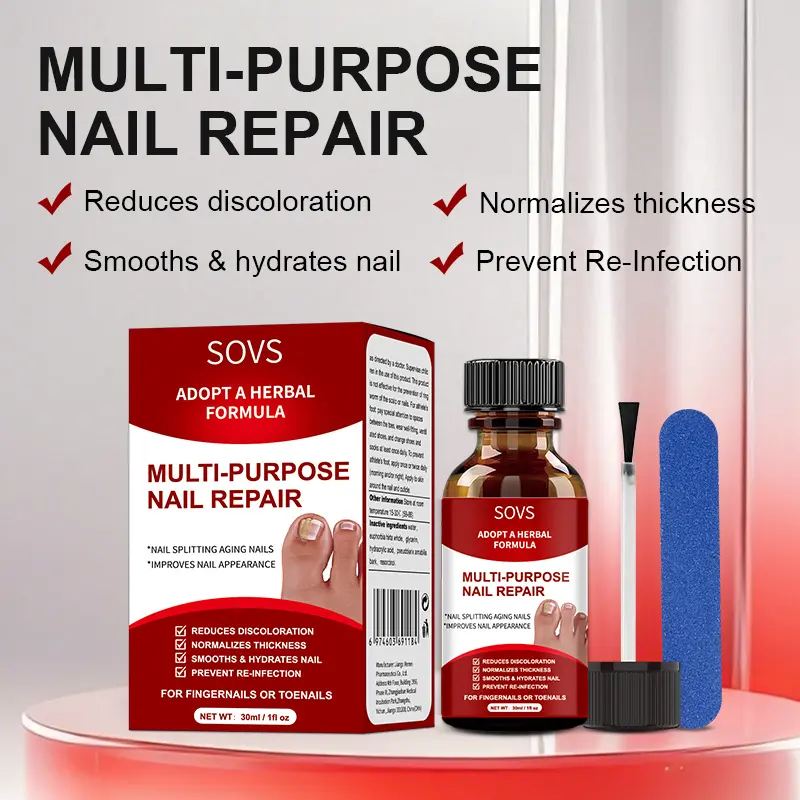 SOVS Extra Strength Toenail Fungus Treatment - Nail Care Antifungal Solution for Fungal Infections, Nail Growth Oil, Triple Action Repairing Formula with Euphorbia Hirta Whole, 1 Fl Oz summerwins,summerwins
