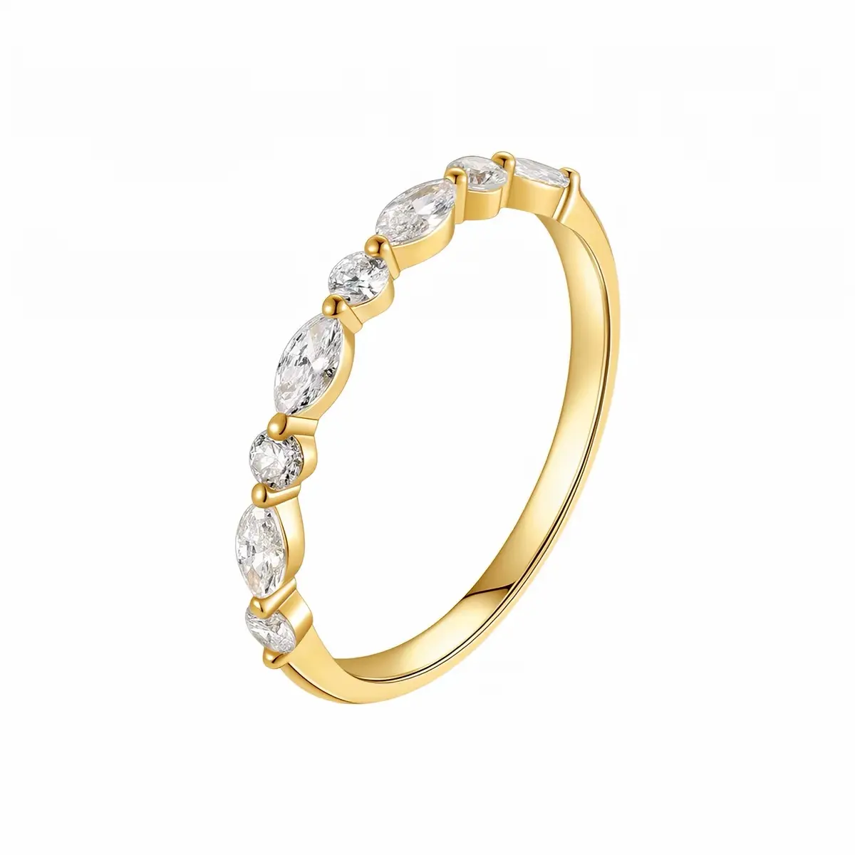 9K lab-grown diamond “Eternal” solitaire ring, Wear & Tear Style — light luxury, premium, elegant design; pairs well. pqw05557