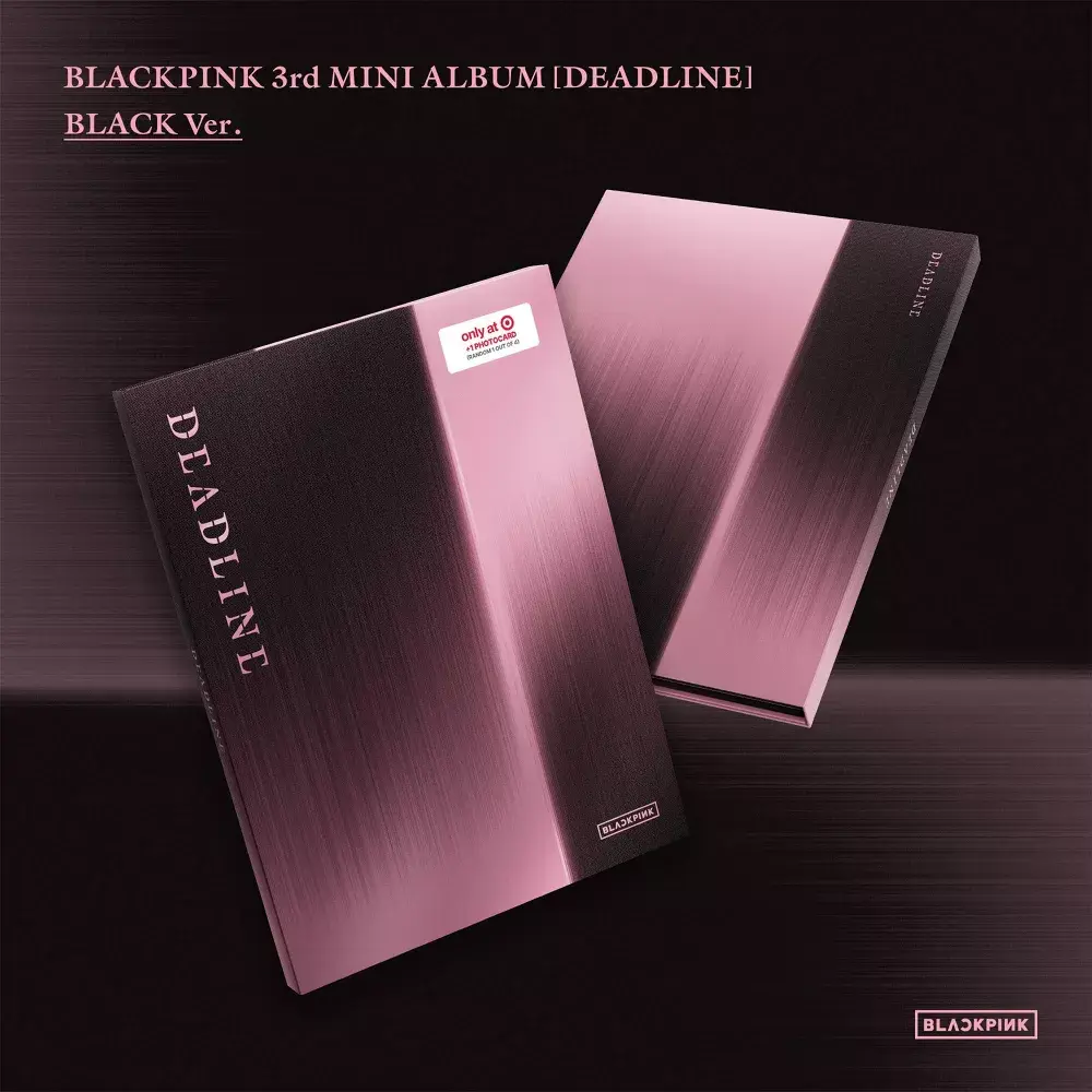 Blackpink - Blackpink 3rd Mini Album [Deadline] Black Version (CD), Exclusive Photocard, Graphic Sticker