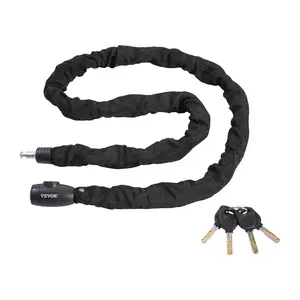 【Spotlight Day】VEVOR Bike Chain Lock, 5.91 Ft Combination Bicycle Chain Lock with 4 Keys, Heavy Duty Anti-Theft High Security Bike Locks, Perfect for Bike, Motorcycle, Scooter, Bicycle, Door, Fence or Gate, 10mm
