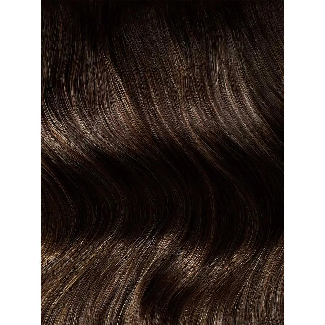 12" Seamless Dimensional Rooted Honey Espresso Clip-Ins (150g)