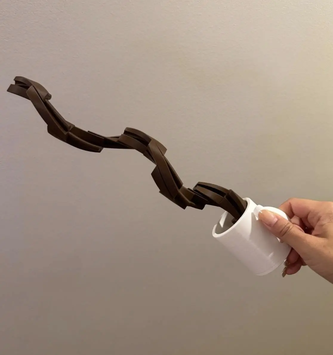 3D printed “spilled coffee” cup