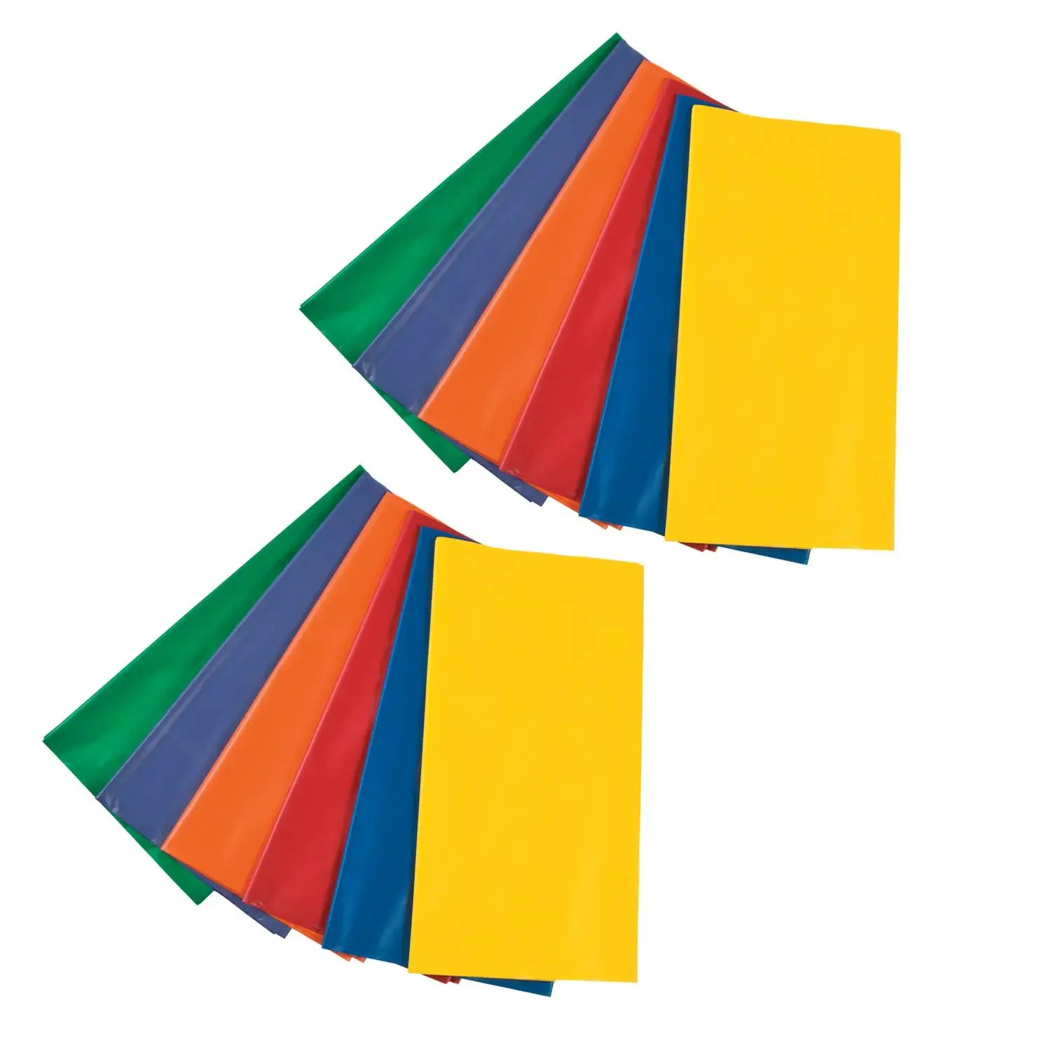 54" x 108" Solid Color Rectangle Disposable Plastic Tablecloth Assortment - 12 Pc.