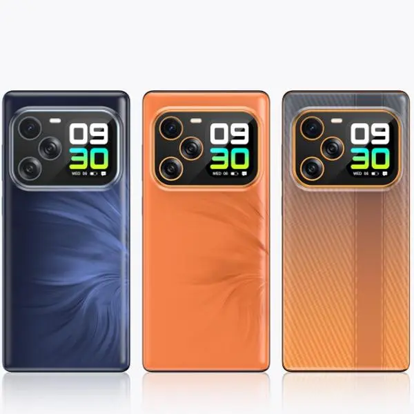 Unlocked Curved Display Android Phone with 1.75" Magic Rear Screen, 64MP Triple Camera, 12GB RAM + 512GB storage, ideal for outdoor photography, selfies, gaming, and watching videos