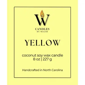 YELLOW Candle | Coconut Soy Wax | Candles by Welsh