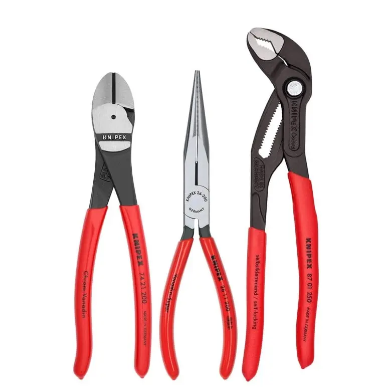 KNIPEX (00 20 08 US2) 3 Pc Universal Pliers Set w/ Cobra® Pliers