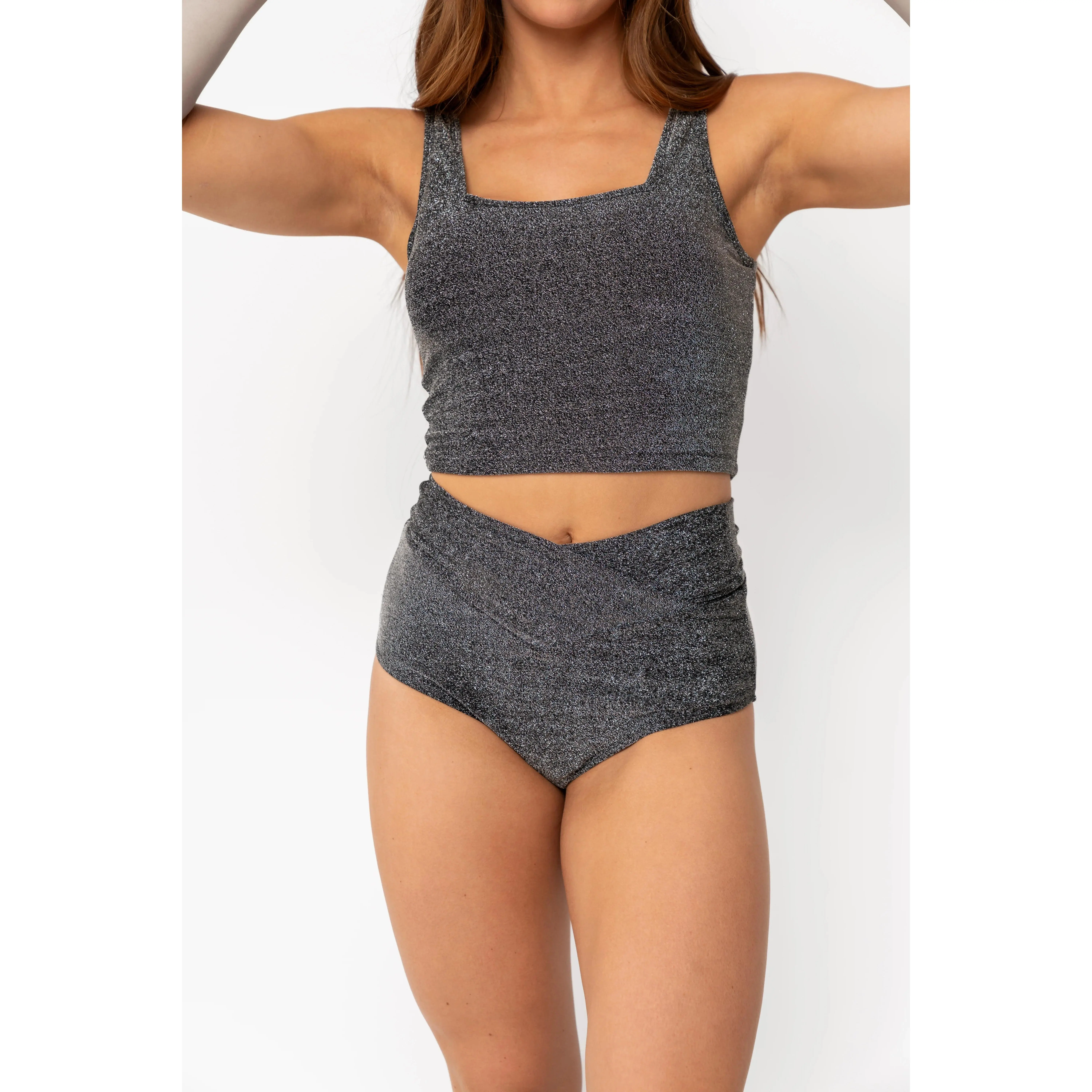 Vacationer Bottom | Black Shimmer - Bottom Only