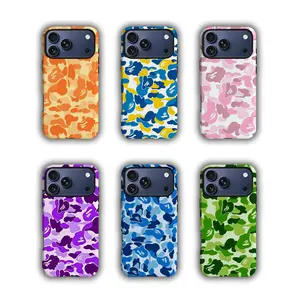 1PC Bape Protective Camo Streetwear Phone Case Suitable for iPhone 17/16/15/14/13/12/11 Pro Max/iPhone Air, 2-in-1 Design,MagSafe Compatible,Perfect Gift.