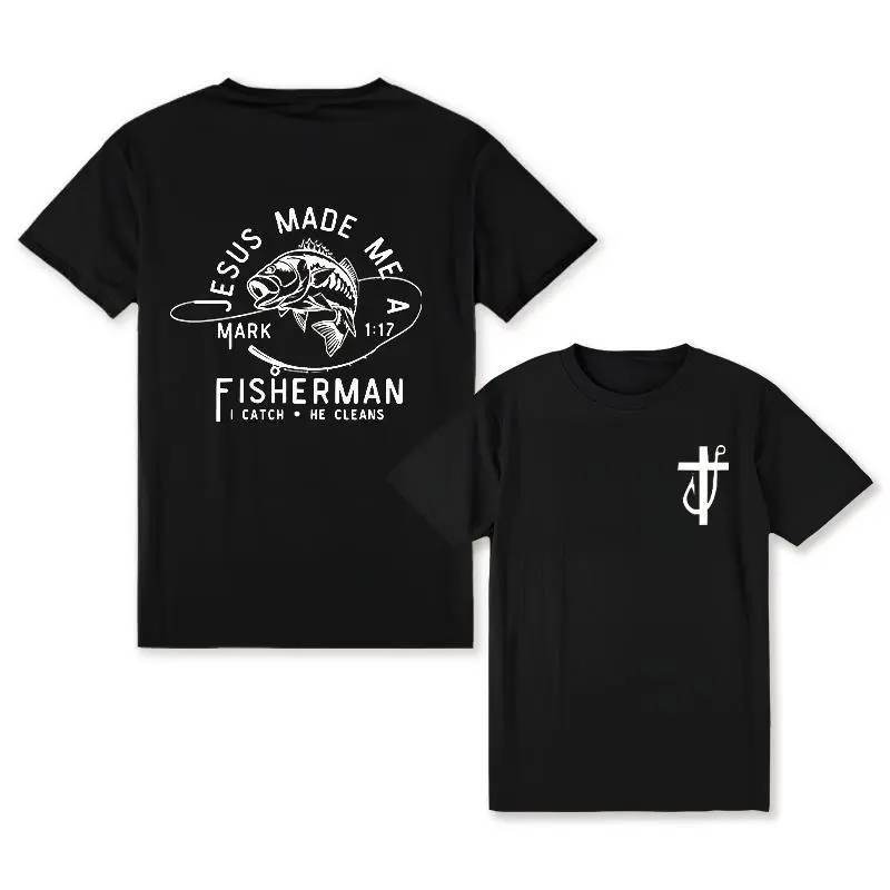 Jesus Made Me a Fishermen svg  Fathers Day svg, fisher of men svg, christian shirt for men, cross fish hook svg, gifts for dad svg