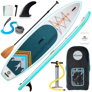 WOOWAVE Inflatable Stand Up Paddle Board 11'6"X34"X6" Wide Stance Non-Slip Deck, Premium SUP Accessories Including Hand Pump, Adjustable Paddle, Backpack, Surf Control Paddleboard for Youth and Adult