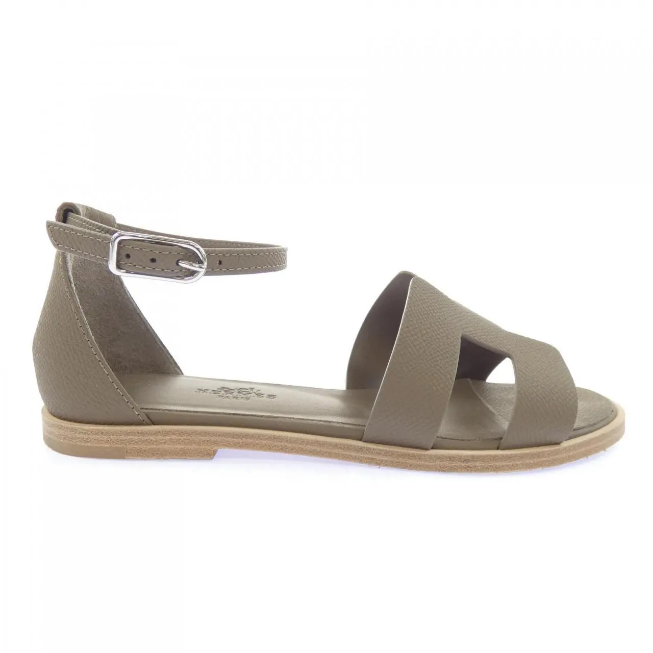 Pre-owned HERMÈS Calfskin Small Leather Goods Hermes Santorini Epsom Leather Sandals