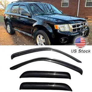 Window Visor for 2001-2012 Ford Escape (05 - 12 Hybrid), 2008-2012 Mazda Tribute, 2005-2011 Mercury Mainer WeatherShield/Rain Visor, Auto Accessories, Dark Visor