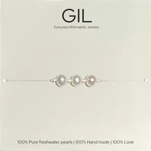 GIL B.009 Bracelet - Real Natural Fresh Water Pearls Handmade Jewelry Accessory for Women's Fashion