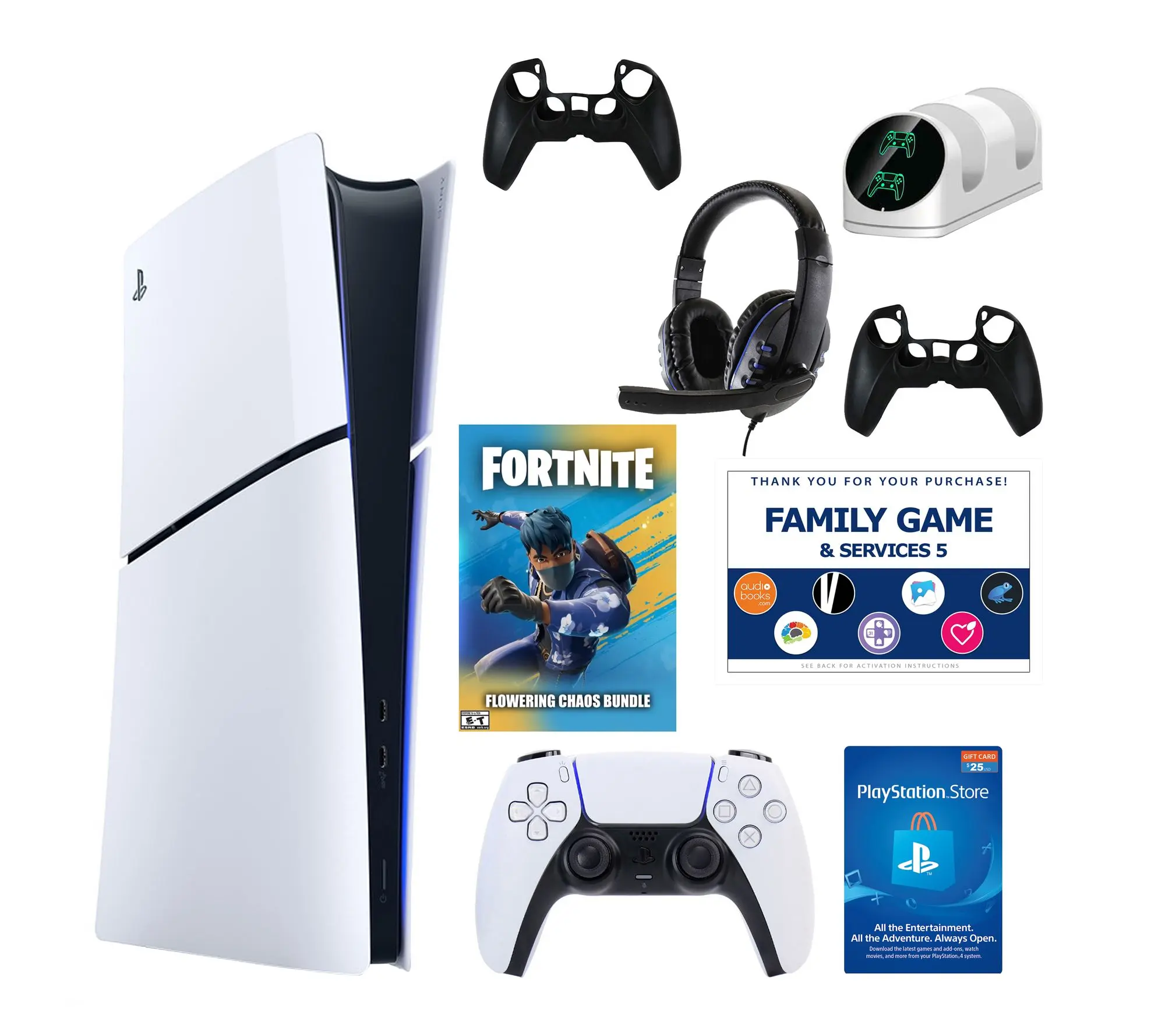 PS5 Slim Digital Chos Bundle with Accessories & Voucher PS5 Slim Digital Chos Bundle with Accessories & Voucher