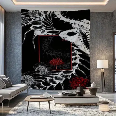 Tokyo Ghoul Themed Peach Skin Tapestry, Suitable for All Seasons, Can Be Used for Cheering, Decorative Wall Hanging, Modern Design, Ideal Choice for Home, Living Room, Bedroom, Dormitory Wall Art, Perfect Gift for Birthday Parties and Chris tiktokshopspri