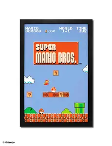 Super Mario™: Level 1-1 Gel-Coated Framed Print (11x17)